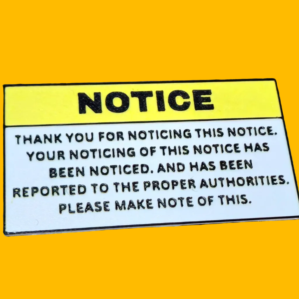 Funny notice sign