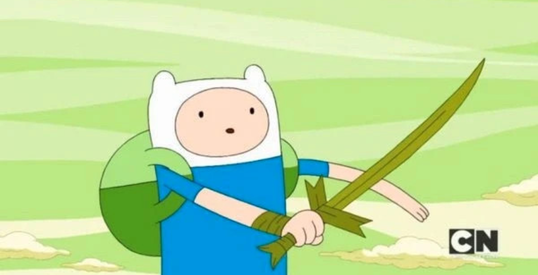 Finns grass blade, Adventure time